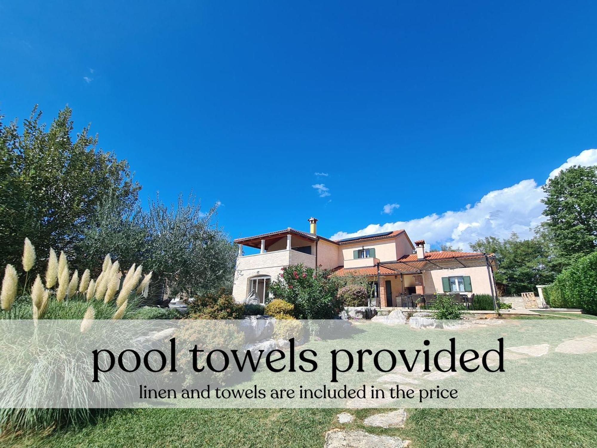 Spacious Villa With Pool, Indoor Jacuzzi And Sauna Near Porec Višnjan 外观 照片